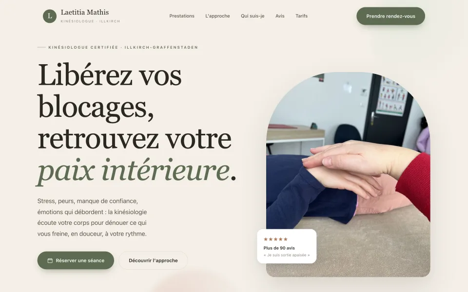 Capture d'écran de Laetitia Mathis · Kinésiologie
