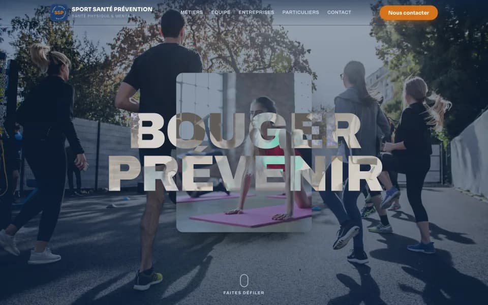Capture d'écran de Sport Santé Prévention